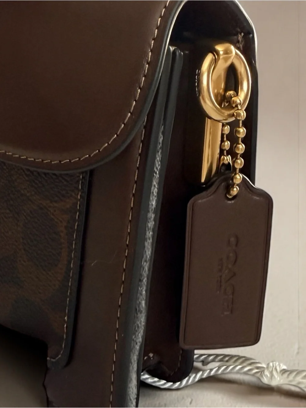 Coach Tabby 26 Shoulder Bag Maple Signature Canvas & Refined Leather NWT